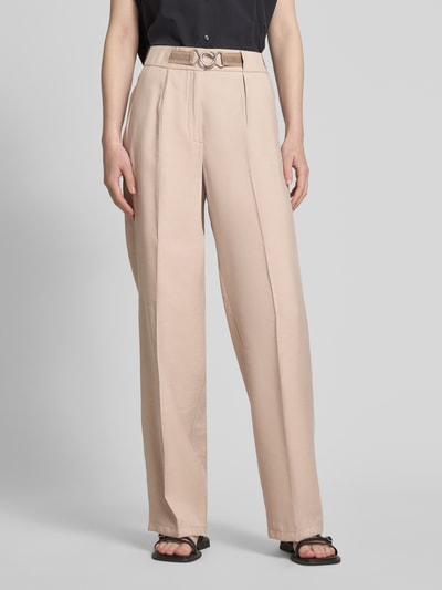Betty Barclay Stoffen broek van modal met riem en persplooien Beige - 4
