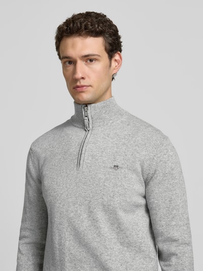 GANT Troyer aus reiner Wolle Hellgrau 3