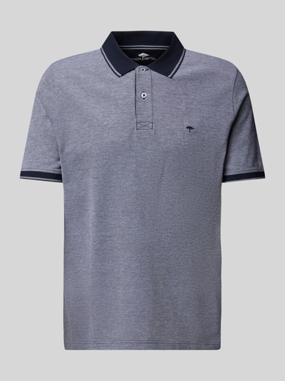 Fynch-Hatton Poloshirt mit Label-Stitching Marine 2