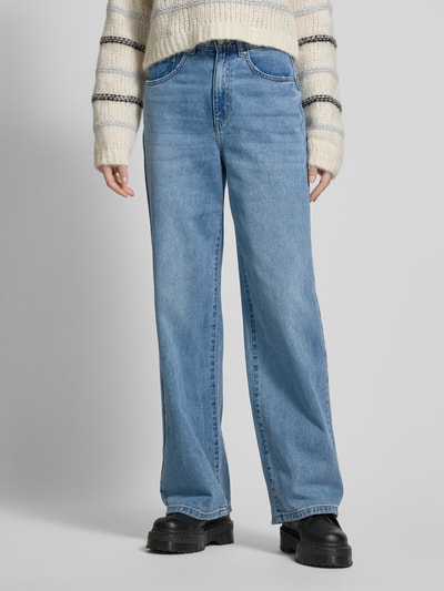 Only Wide Leg Jeans aus reiner Baumwolle mit Kontrastnähten Modell 'HOPE' Jeansblau Melange 4