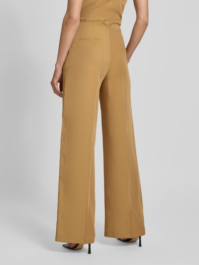 Jake*s Cocktail Flared stoffen broek met persplooien Mosterdgeel - 5