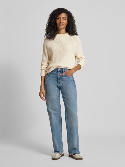 monari Sweter z dzianiny ze stójką Złamany biały 1