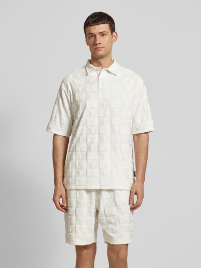 CARLO COLUCCI Regular Fit Poloshirt mit Knopfleiste Modell 'BEACHWEAR' Offwhite 4