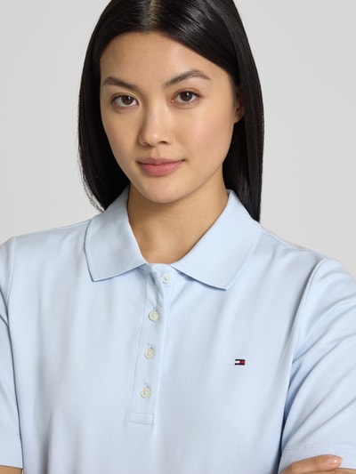 Tommy Hilfiger Regular fit poloshirt met logostitching, model '1985' Lichtblauw - 3