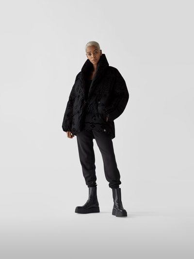 Bacon Daunenjacke mit Allover-Muster Schwarz 1