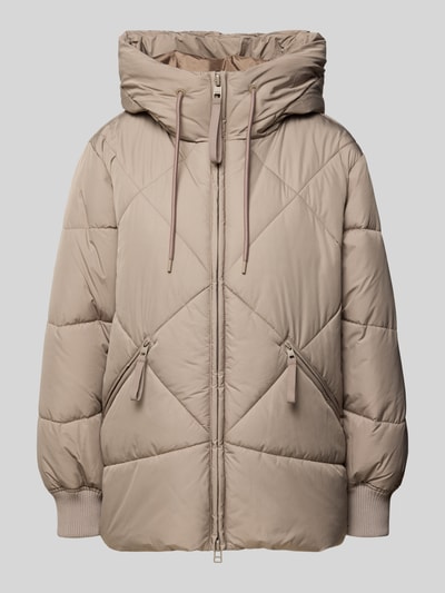 Marc O'Polo DENIM Relaxed Fit Steppmantel mit Kapuze Stein 1