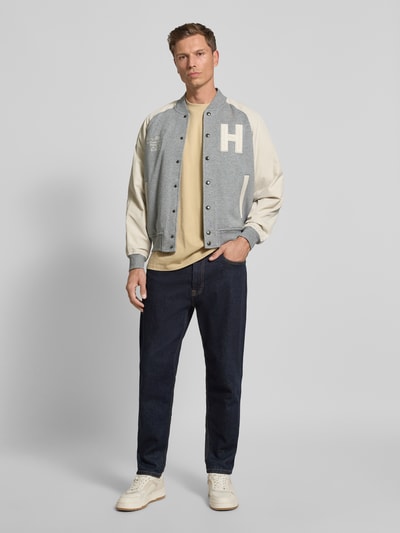 Tommy Hilfiger Relaxed Fit Bomberjacke aus Baumwoll-Mix Hellgrau 1