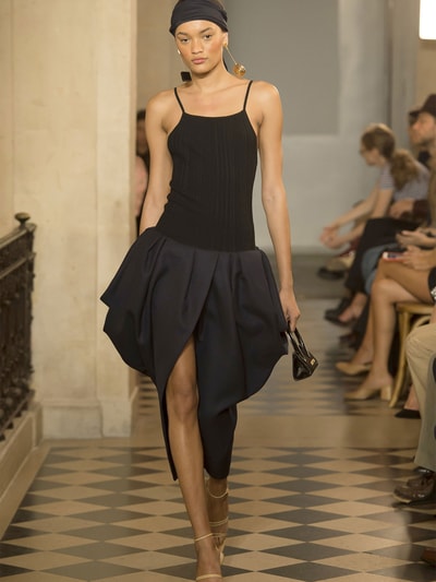 Jacquemus Kleid aus Baumwolle im Two-Tone-Look Black 3