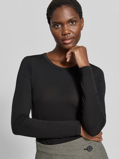 VERO MODA Slim Fit Langarmshirt aus Lyocell-Mix Modell 'ADA' Black 3