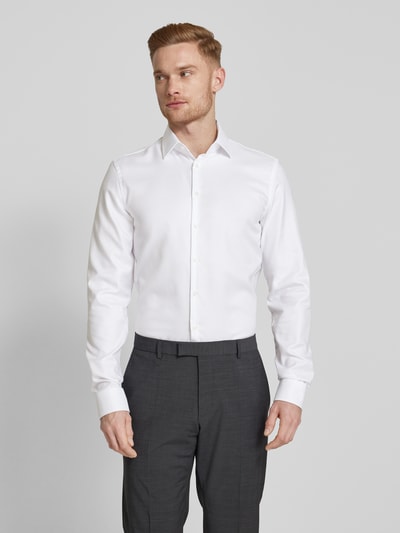 Jake*s Slim Fit Business-Hemd mit extra langem Arm und Kentkragen Weiss 4