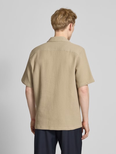 Only & Sons Freizeithemd mit Knopfleiste Modell 'BERTIL' Beige 5