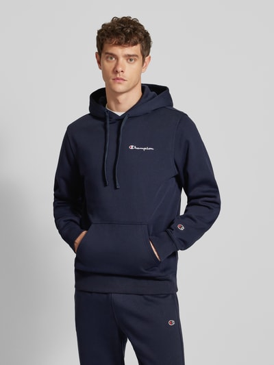 CHAMPION Hoodie mit Label-Stitching Marine 4