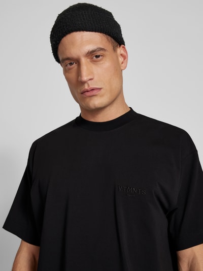 VTMNTS Oversized T-Shirt mit Stehkragen Black 3