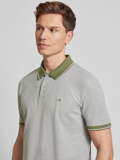 Fynch-Hatton Regular fit poloshirt met logostitching Olijfgroen - 3