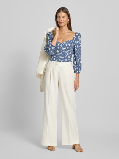 Lauren Ralph Lauren Bluse aus reiner Baumwolle Modell 'Sherna' Hellblau Melange 1