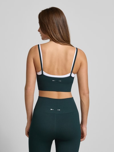 The Upside Top krótki z efektem dwóch warstw Ciemnozielony 5