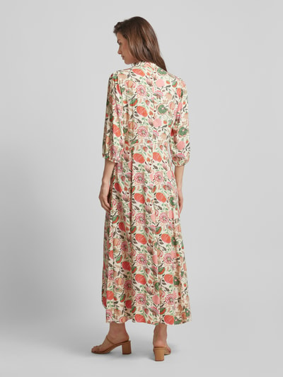 Soyaconcept Maxi-jurk van viscose met bloemenmotief, model 'Sammy' Oranje - 5