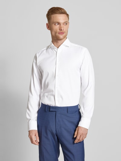 BOSS Slim fit zakelijk overhemd van fijn twill Wit - 4