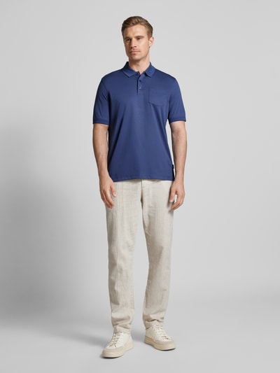 bugatti Regular fit poloshirt met borstzak Marineblauw gemêleerd - 1