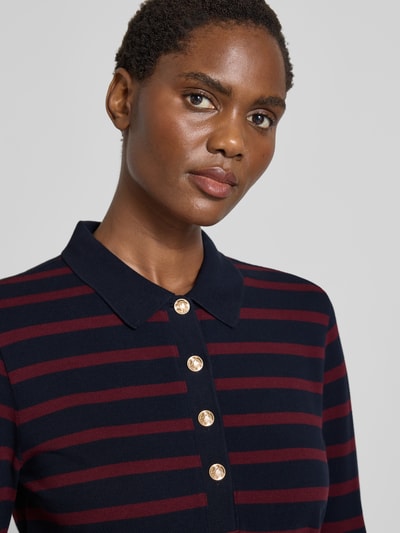 Gant Bluzka z długim rękawem z wykładanym kołnierzem Granatowy 3