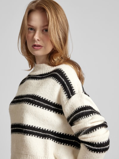 Vero Moda Pullover mit Streifenmuster Modell 'DAZZLE' Beige 3