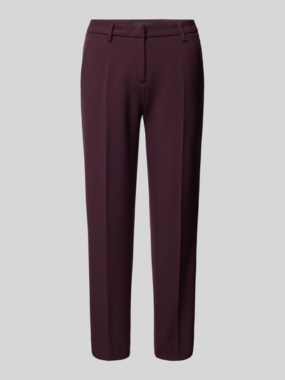 Cambio Stoffen broek met persplooien, model 'KRYSTAL' Bordeaux - 2