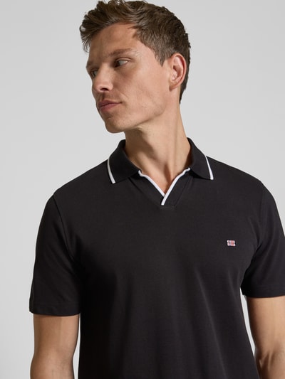Christian Berg Men Regular fit poloshirt met logostitching en polokraag Zwart - 3