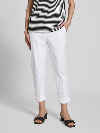 Raffaello Rossi Chinosy o skróconym kroju regular fit model ‘DORA’ Biały 4