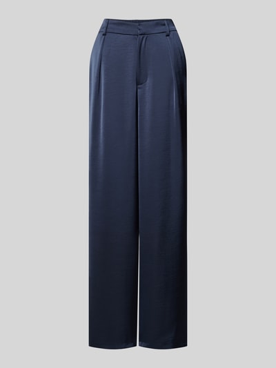 Neo Noir Wide Leg Bundfaltenhose mit Gürtelschlaufen Modell 'Alessandra' Rauchblau 2