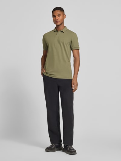 BOSS Green Slim Fit Poloshirt aus reiner Baumwolle Modell 'PAUL' Oliv 1