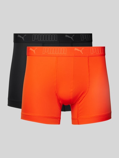 Puma Boxershorts mit elastischem Label-Bund im 2er-Pack Orange 1