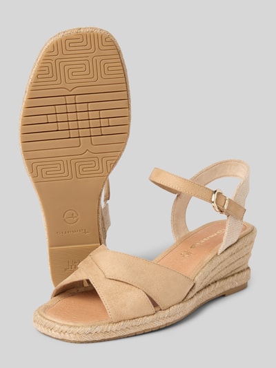 Tamaris Wedges in Flecht-Optik Beige 4