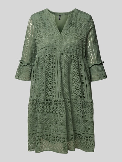 Vero Moda Regular Fit Spitzenkleid aus Baumwoll-Mix Modell 'HONEY' Schilf 2