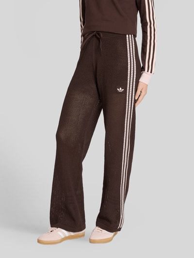 adidas Originals Regular Fit Trainingshose in Strickoptik Modell 'FIREBIRD' Schoko 4