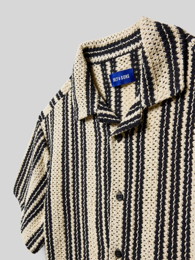 ONLY & SONS Regular Fit Freizeithemd aus Baumwoll-Mix mit Viskose-Anteil Modell 'DANI CROCHET' Ecru 2