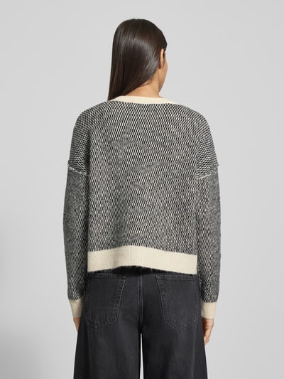 Vero Moda Regular fit gebreid jack met enkele knoopsluiting, model 'FELIZE' Offwhite - 5