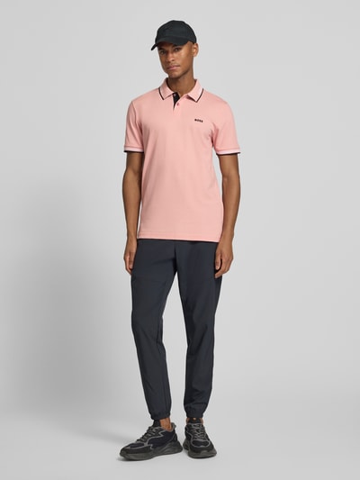 BOSS Green Koszulka polo z czystej bawełny, krój slim fit, model 'PAUL' Mocnoróżowy 1