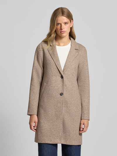 Only Płaszcz o kroju comfort fit z dodatkiem bawełny model ‘SEDONA’ Piaskowy melanż 4