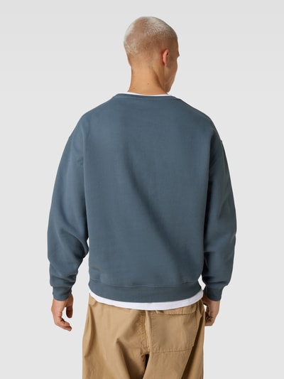 Ellesse Sweatshirt met labelstitching, model 'AURELIO' Rookblauw - 5