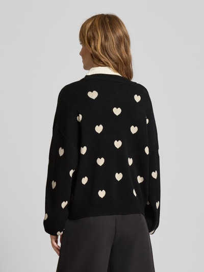 Noisy May Strickpullover mit Puffärmeln Modell 'CHARLOTT' Black 5