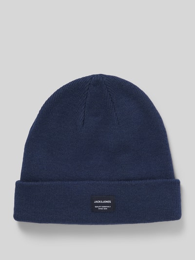 Jack & Jones Czapka beanie z detalem z logo Granatowy 1