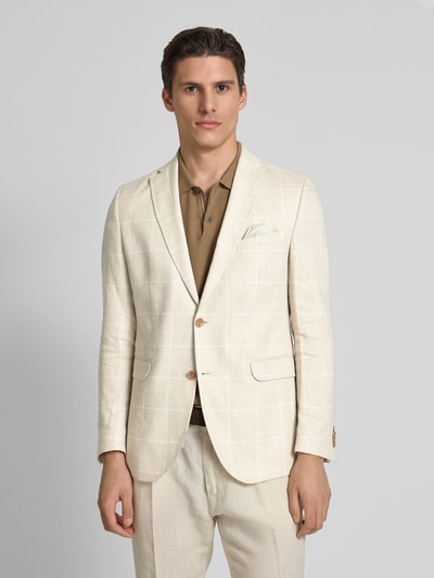 CG - Club of Gents Sakko mit Gitterkaro Modell 'Paul' Beige 4