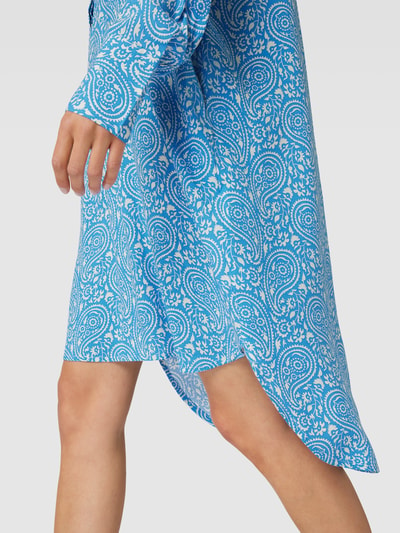 Soyaconcept Knielanges Kleid mit Paisley-Muster Modell 'Molly' Blau 3