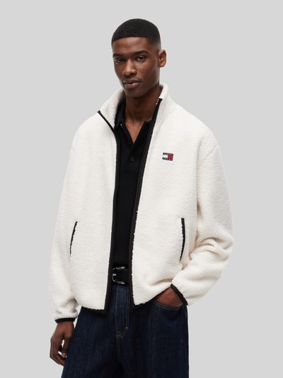 Tommy Jeans Regular Fit Fleecejacke mit Logo-Stitching Offwhite 4
