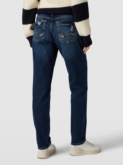 Silver Jeans Slim fit jeans in destroyed-look, model 'BOYFRIEND' Blauw - 5