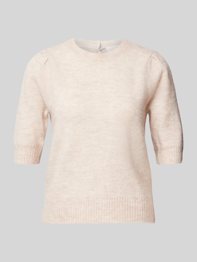 Selected Femme Gebreide pullover met 1/2-mouwen, model 'LULU' Beige - 2