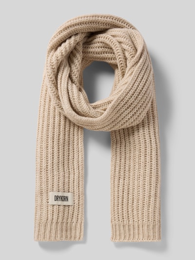 Drykorn Sjaal met labeldetail, model 'CRONICA' Zand gemêleerd - 1