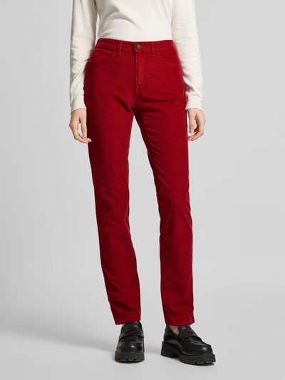 Brax Regular fit chino met steekzakken opzij Rood - 4