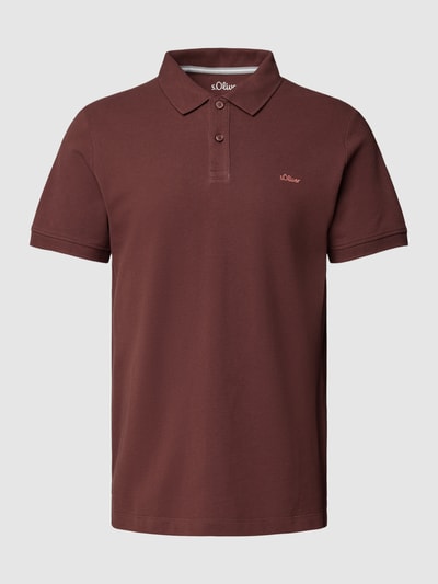 s.Oliver RED LABEL Poloshirt mit Label-Stitching Lila 2