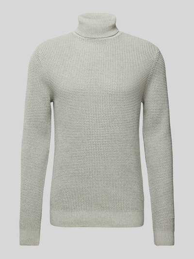 Jack & Jones Premium Coltrui met labeldetail, model 'VIGGO' Rietgroen - 2